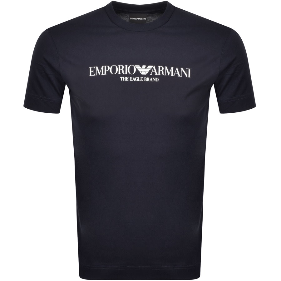 Alternative Image for ProductEmporio Armani Crew Neck Logo T Shirt Navy1
